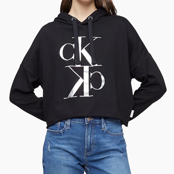 Calvin Klein Tops - NEW🔥CALVIN KLEIN CROPPED HOODIE